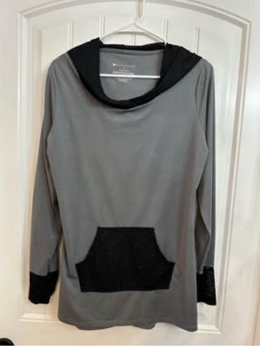 Bally Gray Tunic Top with Black Trim